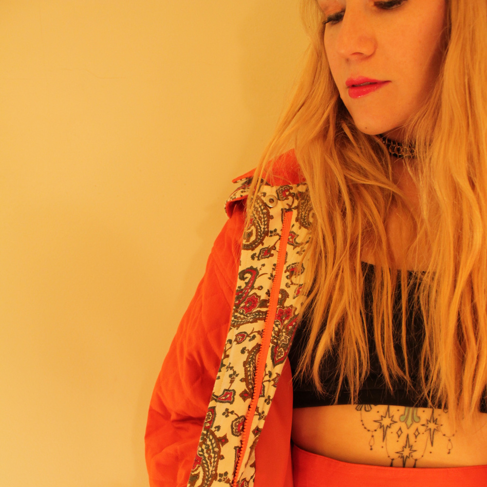 80's Christian Dior Orange Quilted Pants & Jacket